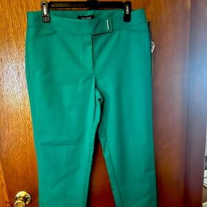 White House Black Market Perfect Form Slim Ankle Green Pants Size 8R